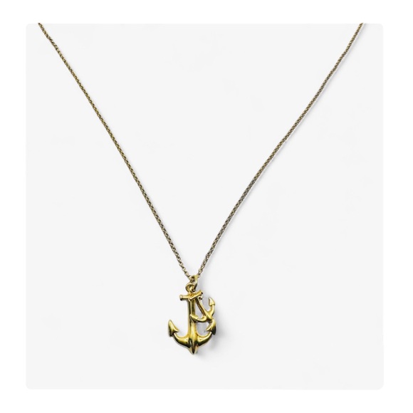 ★ NWOT J.crew Big & Small Anchor Necklace - Color Gold ★ - Picture 8 of 10